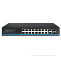 16Ports PoE Switch with Gigabit Uplink and SFP